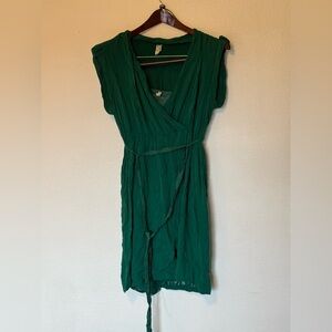 Anthropology Maeve Green Wrap Dress size M
